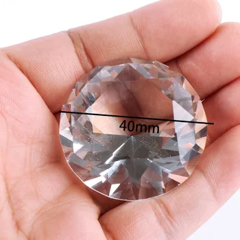 1Pcs Aišku Kristalų Diamond Cut Stiklo Papuošalai Kristalų Prespapjė Vestuvių Dekoravimas Namų Stiklo Diamond vaikų dovanų