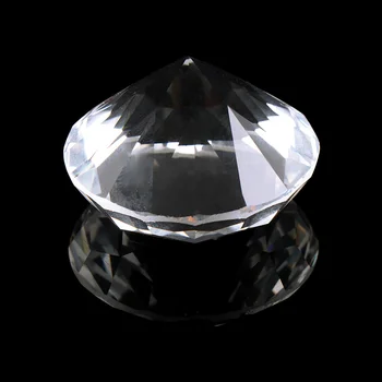 1Pcs Aišku Kristalų Diamond Cut Stiklo Papuošalai Kristalų Prespapjė Vestuvių Dekoravimas Namų Stiklo Diamond vaikų dovanų