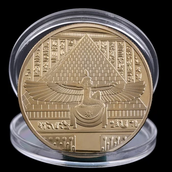 1Pcs Auksą, Sidabrą, Monetas, Senovės Egipto Sfinksas Monetų Kolekciją Dovanų Iššūkis Monetos