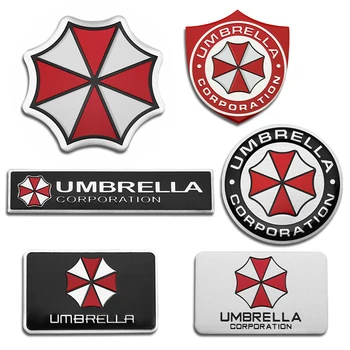 1PCS Automobilių stiliaus 3D Aliuminio lydinio Umbrella korporacijos automobilių lipdukai lipdukai, emblemos papuošalai ženklelis auto priedai