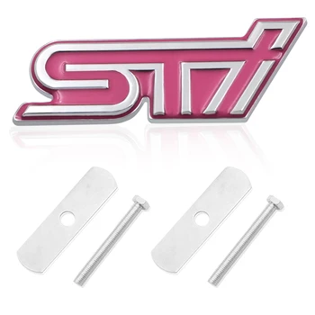 1pcs Automobilių Stiliaus 3D Metalo STI Priekinės Grotelės Lipdukas Logotipas Ženklelis Subaru Forester Legacy Outback Impreza STI Automobilių Reikmenys
