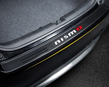 1Pcs Automobilių Stiliaus Anglies pluošto NISMO Emblema Uodega Kamieno Apsaugos Lipdukas, skirtas Nissan Tiida VTR Teana 