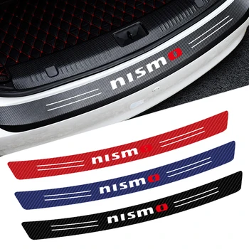 1Pcs Automobilių Stiliaus Anglies pluošto NISMO Emblema Uodega Kamieno Apsaugos Lipdukas, skirtas Nissan Tiida VTR Teana 