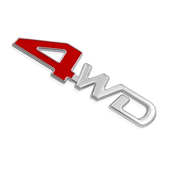 1pcs Automobilių Uodega Užpakalinė 4WD Metalo Lipdukas 3D 