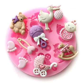 1PCS Baby Shower Minkštas Formos Tortas Dekoravimo Priemonės silikono tortas pelėsių 