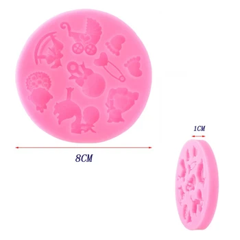 1PCS Baby Shower Minkštas Formos Tortas Dekoravimo Priemonės silikono tortas pelėsių 