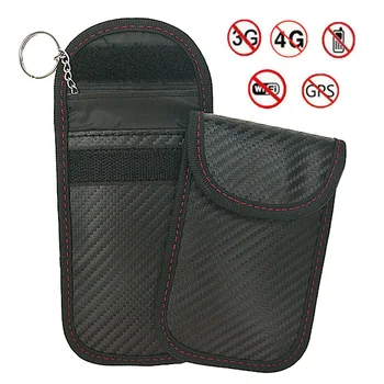 1pcs Bag Anti-theft Automobilių Shield Nuotolinio Valdymo Mygtuką Nustatyti RDA Elektromagnetinis Ekranavimas Paketo Automobilio Aksesuaras Anglies Pluošto Faradėjaus