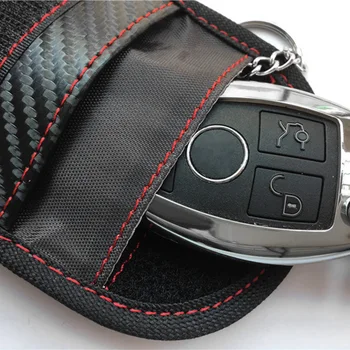 1pcs Bag Anti-theft Automobilių Shield Nuotolinio Valdymo Mygtuką Nustatyti RDA Elektromagnetinis Ekranavimas Paketo Automobilio Aksesuaras Anglies Pluošto Faradėjaus