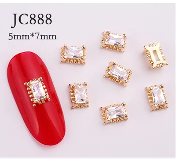 1pcs cirkonis juvelyriniai dirbiniai metalo lydinio cirkonis diamond 24 stilių vienaragis naują atvykimo nagų lipduką grandinės 3d nagų dailė papuošalai MFNail45435
