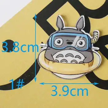 1PCS Derinys puikus Totoro Animacinių filmų Piktogramos Pin Kawaii Piktograma, Ženklelis Bacges dėl Kuprinė Emblemos Drabužių Akrilo Emblemos Z71