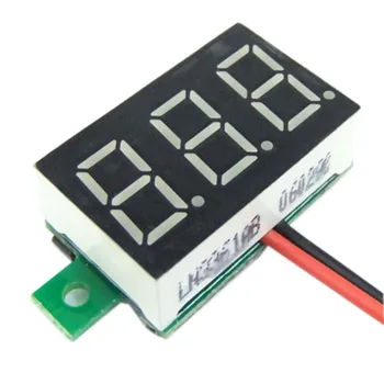 1Pcs Digital Voltmeter LED Ekranas, Mini 2/3 Laidai voltmetras Ammeter Didelis Tikslumas Raudona/Žalia/Mėlyna DC 0V-30 V 0.36