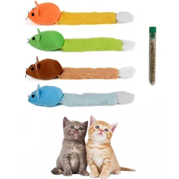 1PCS Ilga uodega pelės katė teaster žaislai juokingas naminių kačių žaislai žaislai pelės trainning juokinga žaisti žaislai interaktyvių su katžolių 4 spalvos