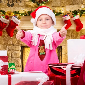 1pcs Kalėdų Kaklaraištis Blizgančiais Santa Claus Sniego Elnių, Lokių Kalėdinė Dekoracija Namuose Kalėdos Šalis Dekoro Ornamentą Tiekimo