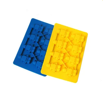 1pcs Lego silikono formos Robotas ir blokuoti ledo kubelių padėklas plytų želė Tortas pelėsių Ledų Įrankiai