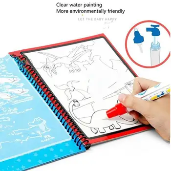 1pcs Magija Vandens Piešimo Knyga Kilimėlis Montessori Dažymas Nustatyti animacinių filmų, Knygų Doodle Pen Tapybos Valdybos Žaislų Vaikams Gimtadienio Dovana