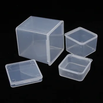 1PCS Mažas Kvadratas skaidraus Plastiko talpinimo Laikymo Dėžutė Deimantų Papuošalai Siuvinėjimo Amato Granulių Tabletes, Namų Saugojimas Tiekimo