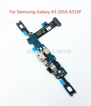 1pcs Micro USB PCB Įkrovimo Kroviklis Doke Uosto mini Jungtis, Flex Kabelis Samsung Galaxy A3 (2016 m.) A310F plokštės