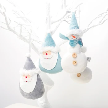 1pcs Mielas Kalėdų Medžio Apdaila Pakabukas Pilka Mėlyna Santa Sąlyga Sniego Lėlė Kabantys Papuošalai Kalėdų Dekoracija Namuose