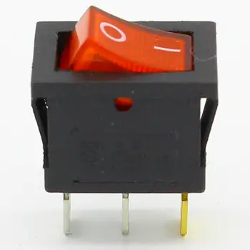 1pcs Mini 3 Pin prietaisų Skydelio Į Padėtį Off Svirtinis Jungiklis Apšviestas Spst su Šviesos