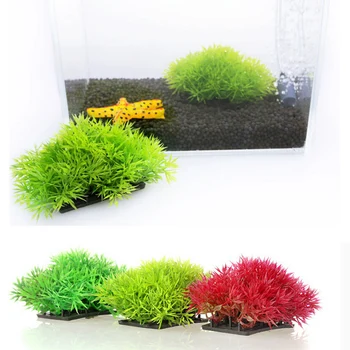 1PCS Modeliavimas Dirbtiniai Augalai, Akvariumo Dekoras Vandens Dumbliai Ornamentas, Augalų, Žuvų Bakas Akvariumas Žolės Apdaila