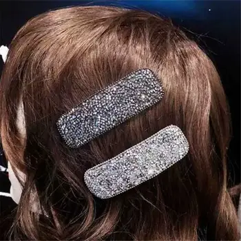 1Pcs Moterų Spindintis Krištolas kalnų krištolas plaukų segtukai Barrettes Mergaitė Vaikams Mielas Geometrinis Plaukų Clips Sėklos Karoliukai Hairgrip Plaukų Accessories
