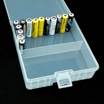 1PCS Nešiojamų Baterijų Laikiklis Organizatorius 100vnt AA Baterijos 14500 Baterija Padengti Turėtojas talpinimo Plastiko Skaidrus