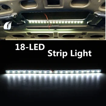 1Pcs Universalus 12v 30cm Automobilių Galinis Magistraliniai Krovinių Plotas 18 Balta LED Šviesos Lempos Juosta SMD Automobilio LED Šviesos Juostelės Interjero Apšvietimas