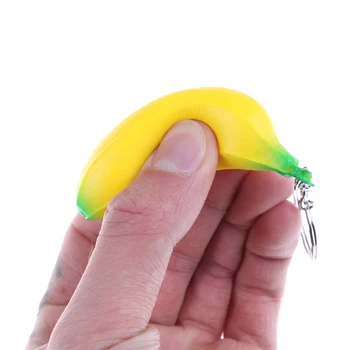 1Pcs Įdomus Lėtai Auga Bananų žaislas Antistress Išspausti Juokinga Įtaisą Keychain telefono dekoras vaikų dovanų