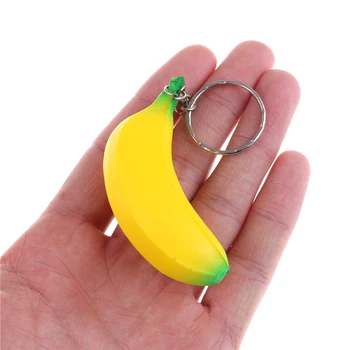 1Pcs Įdomus Lėtai Auga Bananų žaislas Antistress Išspausti Juokinga Įtaisą Keychain telefono dekoras vaikų dovanų