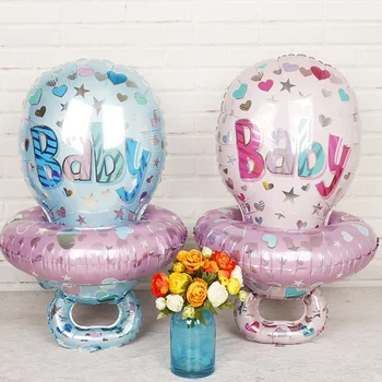 1set 85*48cm Didelio Kūdikio slaugytoja spenelių folija balionai rožinė mėlyna baby girl berniuko gimtadienio dekoracijas kūdikio dušas šalis žaislai