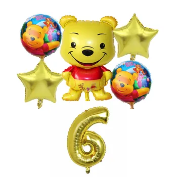 1set Mikė Padengti Folija Balionai Laimingas gimtadienio dekoracijas, kad poohs oro balionu, vestuvių dekoravimas Vaikų klasikinis žaislai
