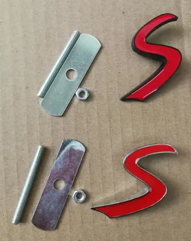 1X 3D Metalų Priekinės Grotelės Emblema, Mini Cooper, R50, R52, R53 R56 JCW Grotelės Ženklelio Lipdukai Išoriniai Priedai