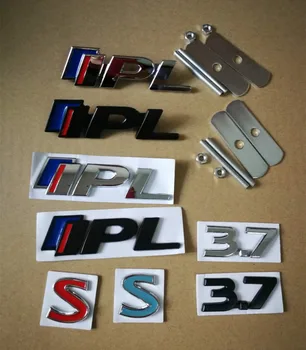 1X IPL 3.7 S 3D Metalų, Automobilių, Auto Ženklelis Grotelės Emblema Lipduką 