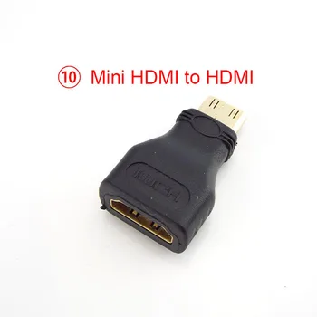 2 1 Vyrų ir Moterų HDMI suderinamus Konverteris Mini Micro Adapteris Kabelio ilgintuvas Nešiojamas 1080P HDTV 90 180 270 360 Laipsnių