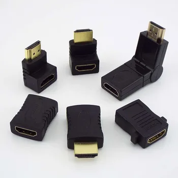 2 1 Vyrų ir Moterų HDMI suderinamus Konverteris Mini Micro Adapteris Kabelio ilgintuvas Nešiojamas 1080P HDTV 90 180 270 360 Laipsnių