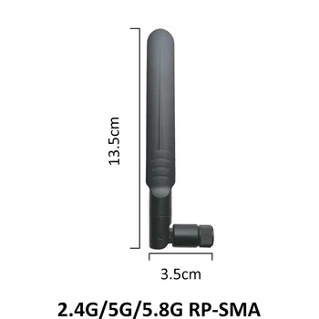 2.4 GHz, 5 ghz 5.8 Ghz Antena 5dBi RP-SMA Jungtis Dual Band wifi Antena antenos SMA female bevielis maršrutizatorius 2.4 ghz 5.8 ghz