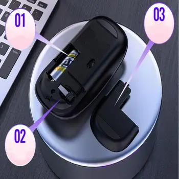2,4 GHz Belaidė Optinė Pelė, Pelės USB Imtuvas KOMPIUTERIUI Nešiojamąjį Kompiuterį su Optiniu-elektroniniu PC Nešiojamas Namuose Pelės