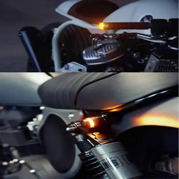 2 Gabalas Motociklo Posūkio Signalai, Šviesos diodų (LED SMD DC 12V Posūkio Signalo Cafe Racer Motociklo Šviestuvai, Intermitentes Cafe Racer
