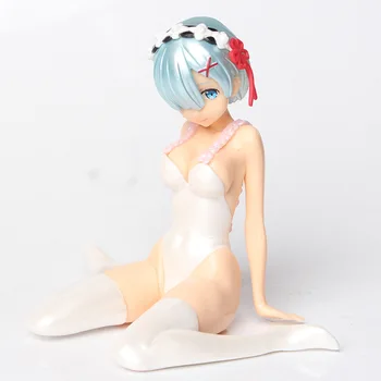 2 TIPŲ 11CM Rem Anime Re:Gyvenimas kitame pasaulyje nuo nulio EXQ Rem maudymosi kostiumėlį Ver PVC Veiksmų Skaičius, Statulėlės Modelis Žaislai Dovana