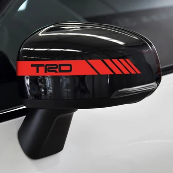 2 Vnt Automobilių galinio vaizdo Veidrodis Lipdukai Saugos Ženklas Automobilio šviesą Atspindinčios Juostos Įspėjimo Toyota TRD Automobilių optikos 20*2CM