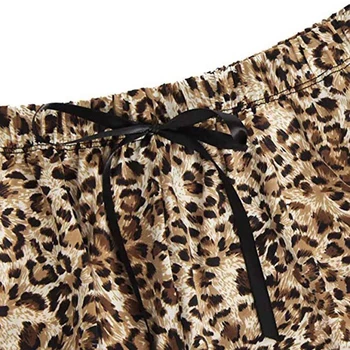 2 Vnt/komplektas Naujas Seksualus Sleepwear Nustatyti Seksualus Ponios Diržas Sleepwear Mados Nėriniai, Leopardas spausdinimui apatinis Trikotažas Ir Šortai Pajama Rinkinys Moterims