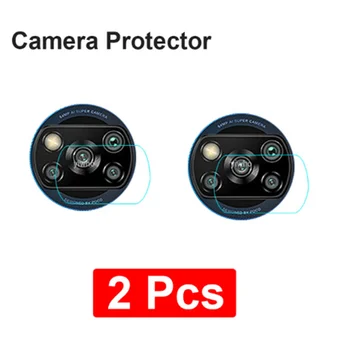 2 Vnt vaizdo Kameros Apsauginė Stiklo Xiaomi Poco X3 NFC Kamera, Apsaugos Ant Xaomi Poco M3 Stiklo Len Kino Xaomi PocoM3 XiaomiM3