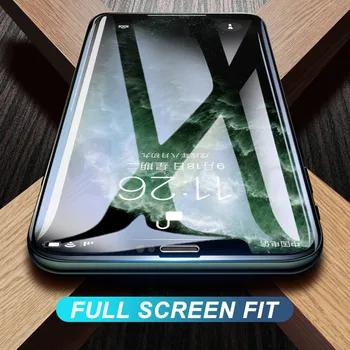 200D Lenktas Krašto Apsaugos Grūdintas Stiklas ant iPhone 6S 6 7 8 Plus X XS Stiklo XR 11Pro Xs Max Screen Protector Filmas Atveju