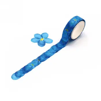 200Pcs/Roll Žiedlapių Washi Tape Lipdukas Gėlė Dekoratyvinės Juostelės Skersmuo 3,5 cm 