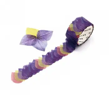 200Pcs/Roll Žiedlapių Washi Tape Lipdukas Gėlė Dekoratyvinės Juostelės Skersmuo 3,5 cm 