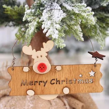 2019 Kalėdų Mediniai ažūrinės figūrinių Laišką briedis Briedis Pakabukas Namų Ornamentas 