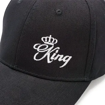 2019 Karalius Ir Karalienė Beisbolo Kepuraitę Siuvinėjimo Raštą, Hip-Hop Skrybėlę Casquette Vyrai Moterys Tėtis Kaulų Vasarą Pora Meilužis Atsitiktinis Snapback Kepurės