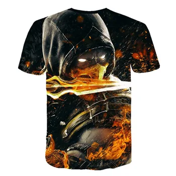 2019 m. Vasarą 3D Mortal Kombat 11 Marškinėliai Berniukams Populiarus Marškinėliai Aukštos Kokybės Minkštų Klasikinių Harajuku 