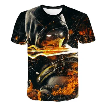 2019 m. Vasarą 3D Mortal Kombat 11 Marškinėliai Berniukams Populiarus Marškinėliai Aukštos Kokybės Minkštų Klasikinių Harajuku 