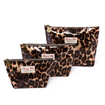 2019 Medvilnės Moterų Kosmetikos, tualetinių reikmenų Krepšys Leopardas Modelis sudaro Plauti Organizatorius Prekės Saugojimo Dėklas, Kelionių Rankinės dropshipping